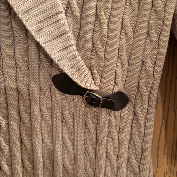 Calvin Klein Cable Knit Sweater Dress with Shawl Collar - Picture 2 of 8